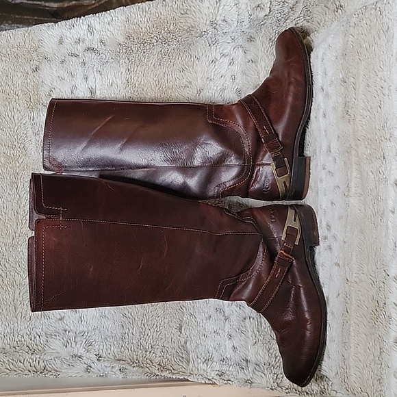 Ugg Austrailian Leather Channing Tall Riding Boots Brown Size 7 - Picture 7 of 7